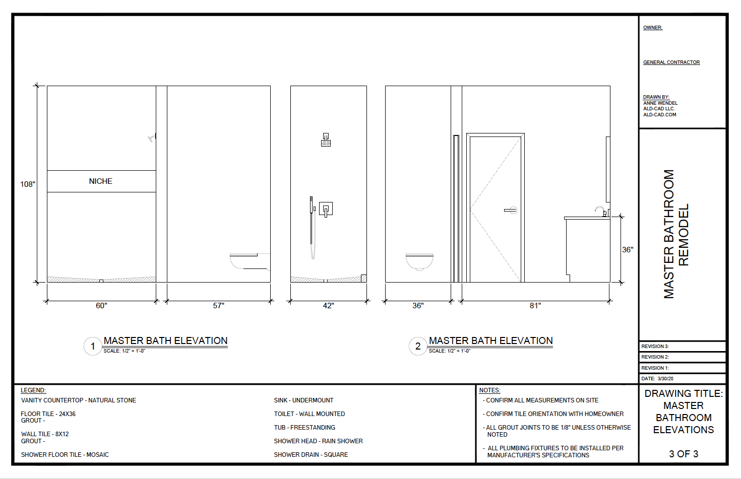 Chicago master bathroom plan 3